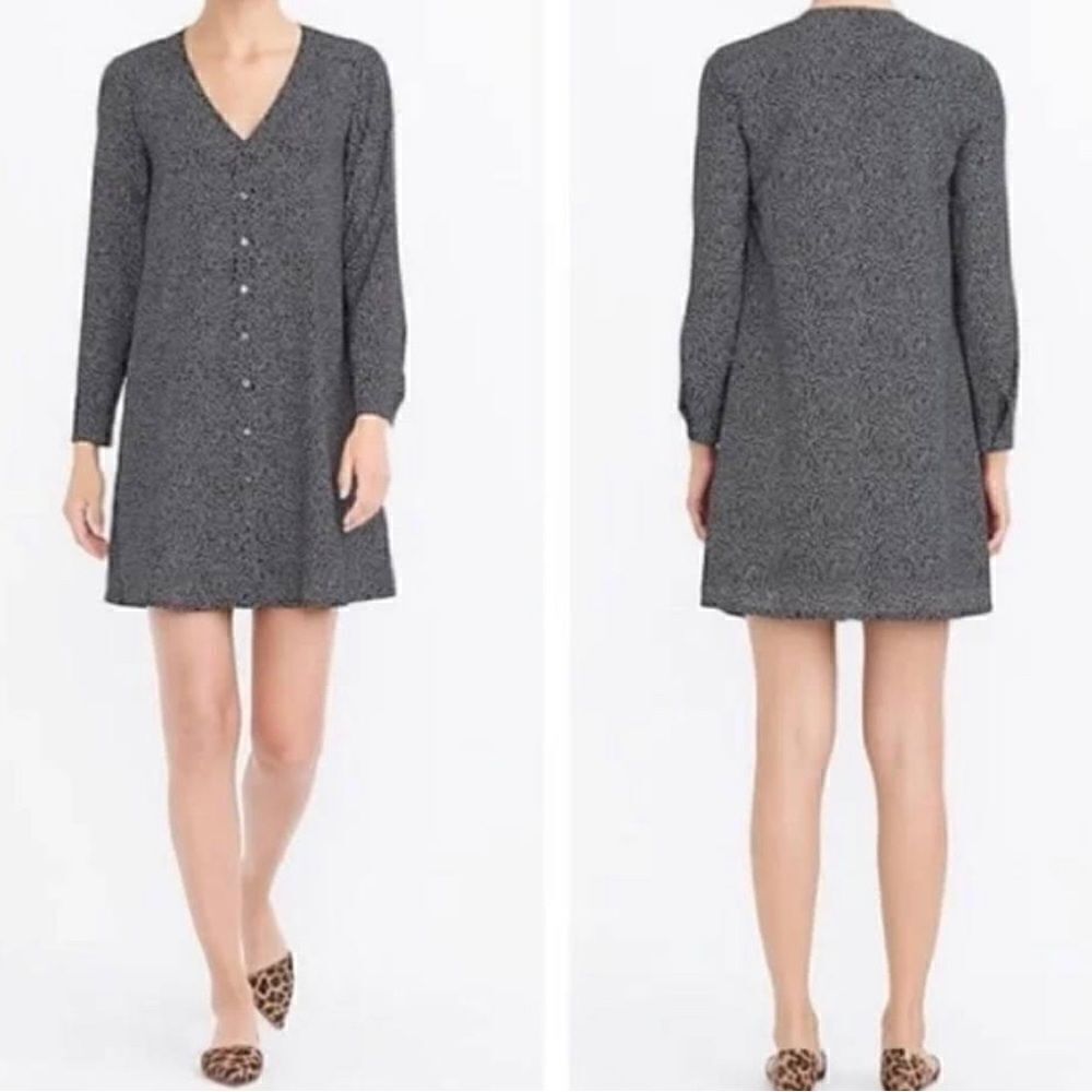 J Crew polka dot button down dress size XXS